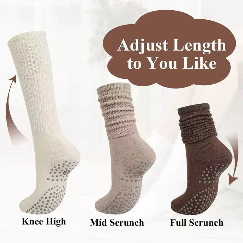 Non-Slip Mid-Calf Yoga Socks