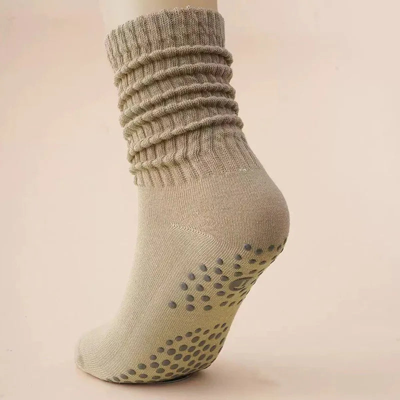 Non-Slip Mid-Calf Yoga Socks