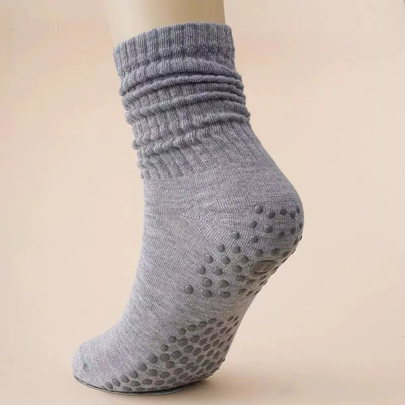 Non-Slip Mid-Calf Yoga Socks