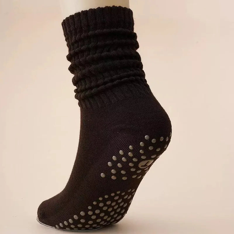 Non-Slip Mid-Calf Yoga Socks
